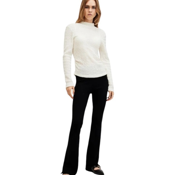 ALL SAINTS Connie Francesco Long Sleeve Top Chalk White Size XS - Picture 4 of 10